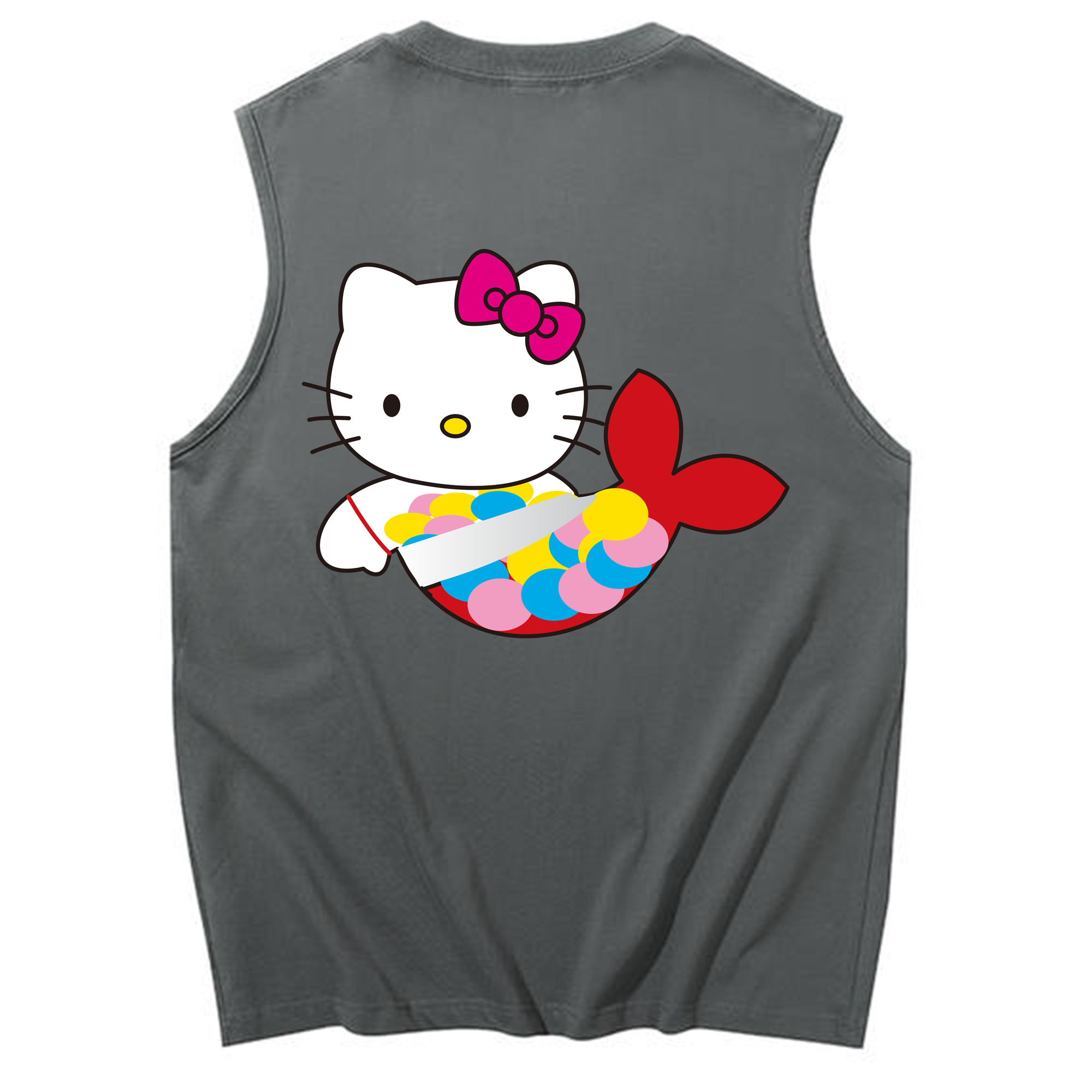（画像用） Hello Kitty ハローキティ コットン100％タンクトップ（背面プリント）